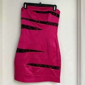 XOXO Pink Dress With Lace Detail - JR Size 3 - LIKE NEW